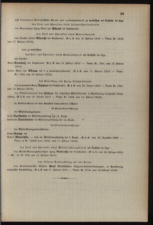 Kaiserlich-königliches Armee-Verordnungsblatt: Personal-Angelegenheiten 19100218 Seite: 5