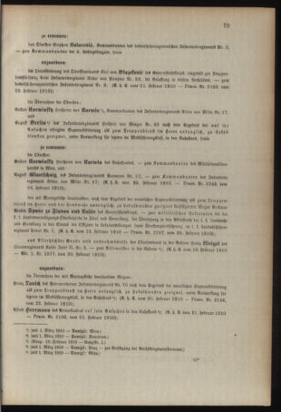 Kaiserlich-königliches Armee-Verordnungsblatt: Personal-Angelegenheiten 19100226 Seite: 3