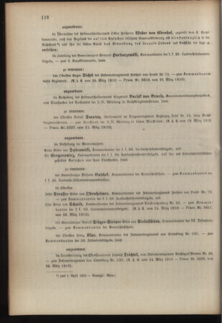 Kaiserlich-königliches Armee-Verordnungsblatt: Personal-Angelegenheiten 19100330 Seite: 2