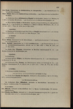 Kaiserlich-königliches Armee-Verordnungsblatt: Personal-Angelegenheiten 19100418 Seite: 5