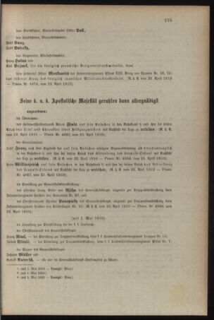 Kaiserlich-königliches Armee-Verordnungsblatt: Personal-Angelegenheiten 19100423 Seite: 5