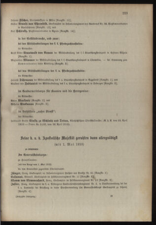 Kaiserlich-königliches Armee-Verordnungsblatt: Personal-Angelegenheiten 19100426 Seite: 39