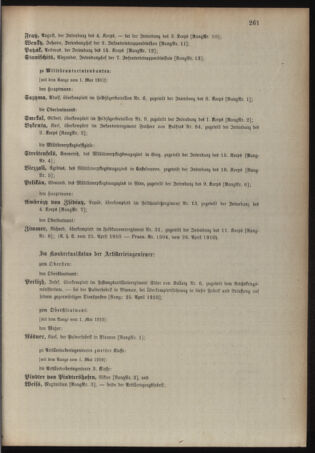 Kaiserlich-königliches Armee-Verordnungsblatt: Personal-Angelegenheiten 19100426 Seite: 77