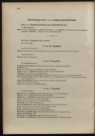 Kaiserlich-königliches Armee-Verordnungsblatt: Personal-Angelegenheiten 19100430 Seite: 8