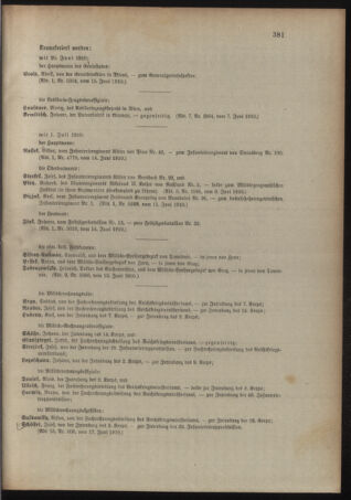 Kaiserlich-königliches Armee-Verordnungsblatt: Personal-Angelegenheiten 19100618 Seite: 7