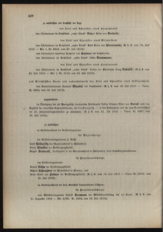 Kaiserlich-königliches Armee-Verordnungsblatt: Personal-Angelegenheiten 19100728 Seite: 6