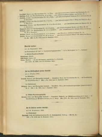 Kaiserlich-königliches Armee-Verordnungsblatt: Personal-Angelegenheiten 19100917 Seite: 10