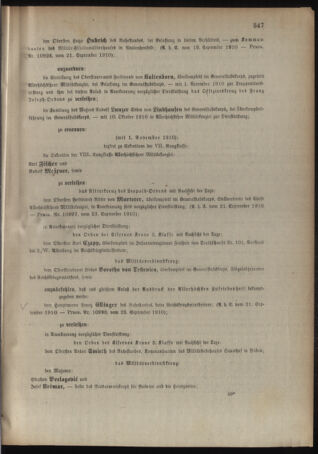 Kaiserlich-königliches Armee-Verordnungsblatt: Personal-Angelegenheiten 19100928 Seite: 3