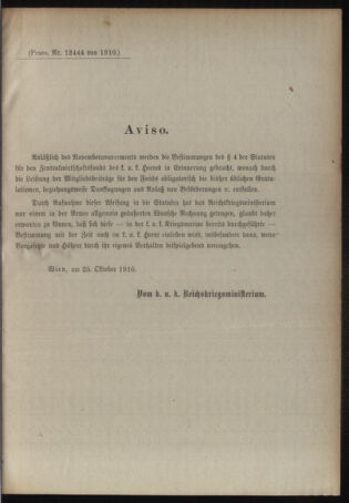 Kaiserlich-königliches Armee-Verordnungsblatt: Personal-Angelegenheiten 19101026 Seite: 117