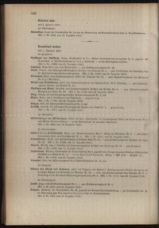 Kaiserlich-königliches Armee-Verordnungsblatt: Personal-Angelegenheiten 19101229 Seite: 20