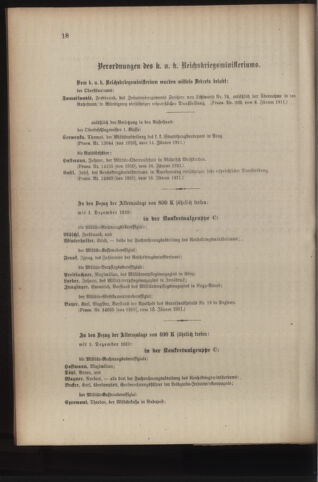 Kaiserlich-königliches Armee-Verordnungsblatt: Personal-Angelegenheiten 19110118 Seite: 6