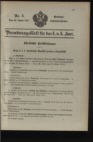 Kaiserlich-königliches Armee-Verordnungsblatt: Personal-Angelegenheiten