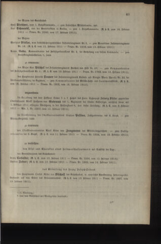 Kaiserlich-königliches Armee-Verordnungsblatt: Personal-Angelegenheiten 19110218 Seite: 3