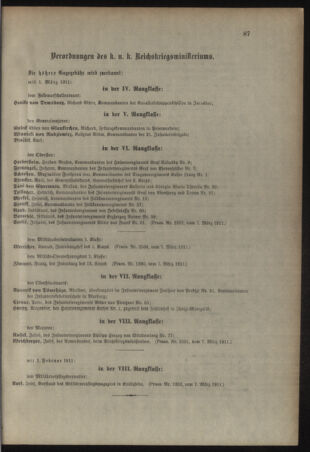 Kaiserlich-königliches Armee-Verordnungsblatt: Personal-Angelegenheiten 19110308 Seite: 5