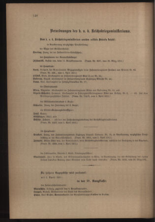 Kaiserlich-königliches Armee-Verordnungsblatt: Personal-Angelegenheiten 19110408 Seite: 18