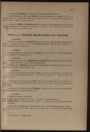 Kaiserlich-königliches Armee-Verordnungsblatt: Personal-Angelegenheiten 19110415 Seite: 5