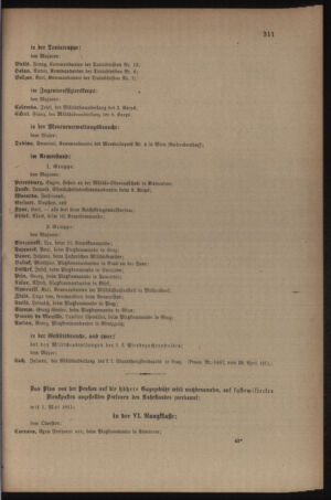 Kaiserlich-königliches Armee-Verordnungsblatt: Personal-Angelegenheiten 19110429 Seite: 11