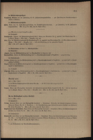 Kaiserlich-königliches Armee-Verordnungsblatt: Personal-Angelegenheiten 19110429 Seite: 15