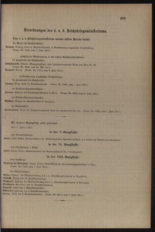 Kaiserlich-königliches Armee-Verordnungsblatt: Personal-Angelegenheiten 19110608 Seite: 7