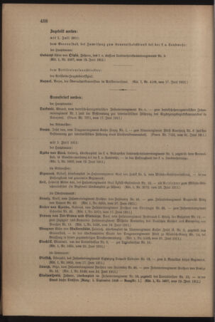 Kaiserlich-königliches Armee-Verordnungsblatt: Personal-Angelegenheiten 19110628 Seite: 10