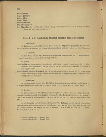 Kaiserlich-königliches Armee-Verordnungsblatt: Personal-Angelegenheiten 19110808 Seite: 10