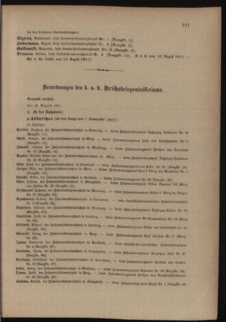 Kaiserlich-königliches Armee-Verordnungsblatt: Personal-Angelegenheiten 19110818 Seite: 7