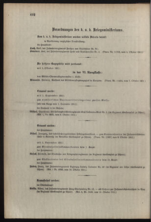 Kaiserlich-königliches Armee-Verordnungsblatt: Personal-Angelegenheiten 19111014 Seite: 8