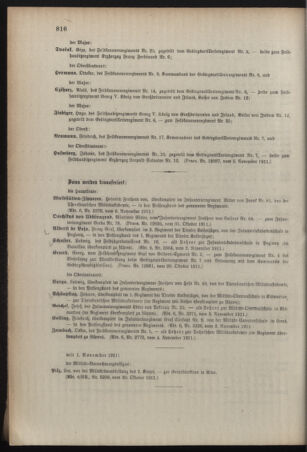 Kaiserlich-königliches Armee-Verordnungsblatt: Personal-Angelegenheiten 19111108 Seite: 18