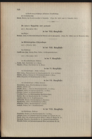 Kaiserlich-königliches Armee-Verordnungsblatt: Personal-Angelegenheiten 19111118 Seite: 8