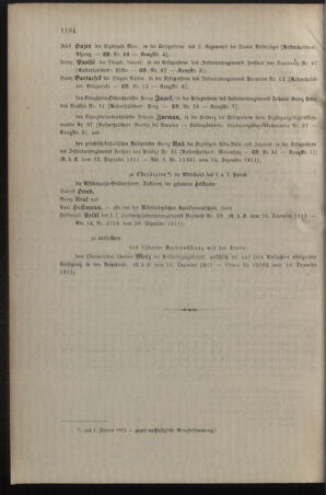 Kaiserlich-königliches Armee-Verordnungsblatt: Personal-Angelegenheiten 19111230 Seite: 174