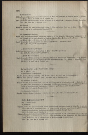 Kaiserlich-königliches Armee-Verordnungsblatt: Personal-Angelegenheiten 19111230 Seite: 180