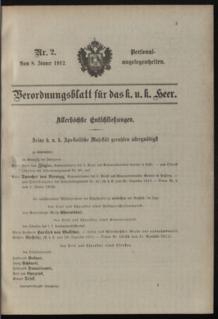 Kaiserlich-königliches Armee-Verordnungsblatt: Personal-Angelegenheiten 19120108 Seite: 7