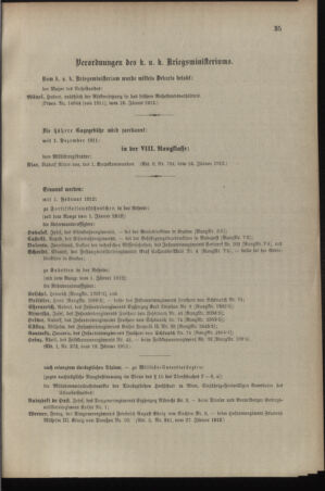 Kaiserlich-königliches Armee-Verordnungsblatt: Personal-Angelegenheiten 19120129 Seite: 7