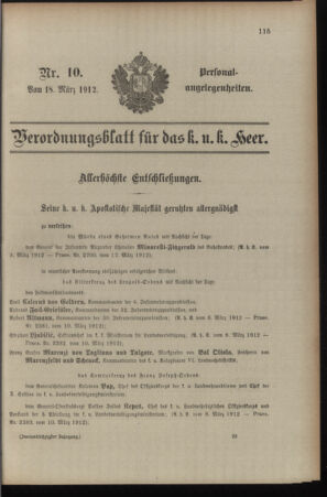 Kaiserlich-königliches Armee-Verordnungsblatt: Personal-Angelegenheiten 19120318 Seite: 1