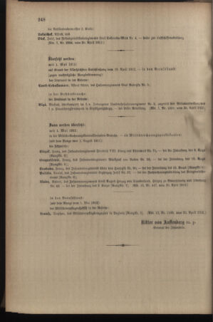 Kaiserlich-königliches Armee-Verordnungsblatt: Personal-Angelegenheiten 19120501 Seite: 22