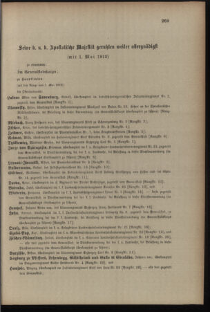 Kaiserlich-königliches Armee-Verordnungsblatt: Personal-Angelegenheiten 19120501 Seite: 43