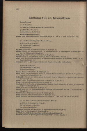 Kaiserlich-königliches Armee-Verordnungsblatt: Personal-Angelegenheiten 19120501 Seite: 90