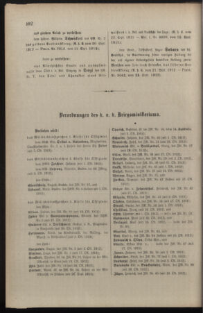 Kaiserlich-königliches Armee-Verordnungsblatt: Personal-Angelegenheiten 19120928 Seite: 18