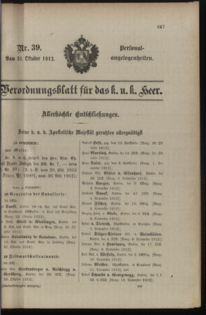 Kaiserlich-königliches Armee-Verordnungsblatt: Personal-Angelegenheiten 19121031 Seite: 17