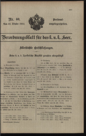 Kaiserlich-königliches Armee-Verordnungsblatt: Personal-Angelegenheiten 19121031 Seite: 67