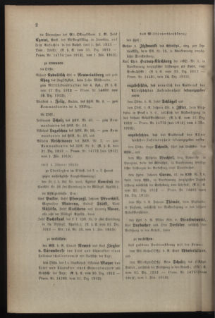 Kaiserlich-königliches Armee-Verordnungsblatt: Personal-Angelegenheiten 19130104 Seite: 2