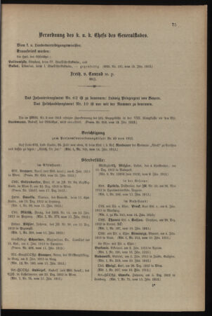 Kaiserlich-königliches Armee-Verordnungsblatt: Personal-Angelegenheiten 19130118 Seite: 11