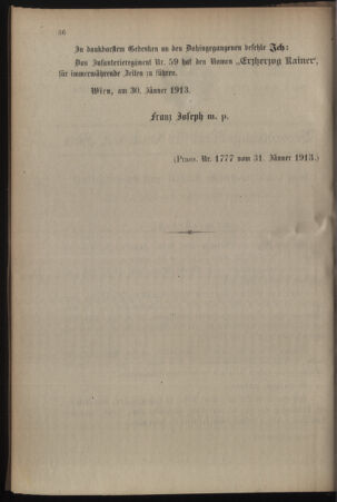 Kaiserlich-königliches Armee-Verordnungsblatt: Personal-Angelegenheiten 19130201 Seite: 2