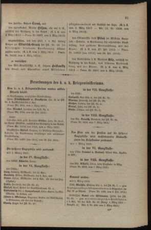 Kaiserlich-königliches Armee-Verordnungsblatt: Personal-Angelegenheiten 19130308 Seite: 3