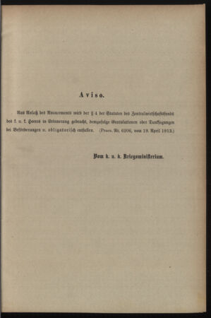 Kaiserlich-königliches Armee-Verordnungsblatt: Personal-Angelegenheiten 19130429 Seite: 69