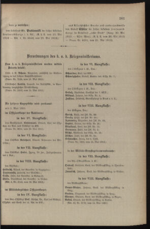 Kaiserlich-königliches Armee-Verordnungsblatt: Personal-Angelegenheiten 19130524 Seite: 3