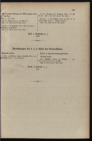 Kaiserlich-königliches Armee-Verordnungsblatt: Personal-Angelegenheiten 19130531 Seite: 23