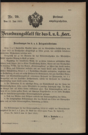 Kaiserlich-königliches Armee-Verordnungsblatt: Personal-Angelegenheiten