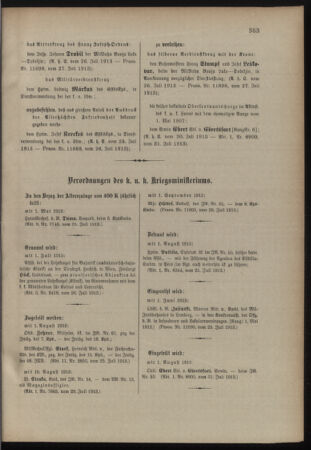 Kaiserlich-königliches Armee-Verordnungsblatt: Personal-Angelegenheiten 19130802 Seite: 3