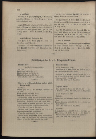 Kaiserlich-königliches Armee-Verordnungsblatt: Personal-Angelegenheiten 19130823 Seite: 2